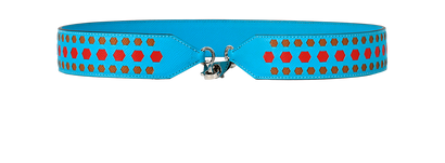 Hermes Hexagon Tressage Strap, £495, Accessories, Blue, Leather, Front view